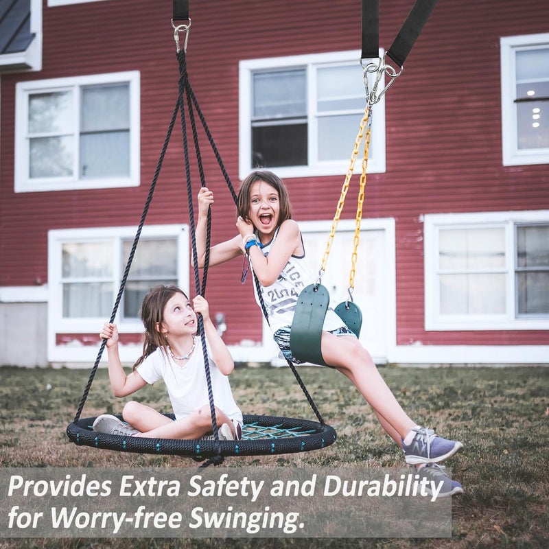 Veriluck Tree Swing Straps Hanging Kit - 3FT/8FT/15FT/20FT/30FT, Strong & Durable - Holds Up to 5000lbs - Adjustable Tree Swing Straps Fit for All Swings, Hammocks, Safer & Easy Installation (8 FT) - Image 5
